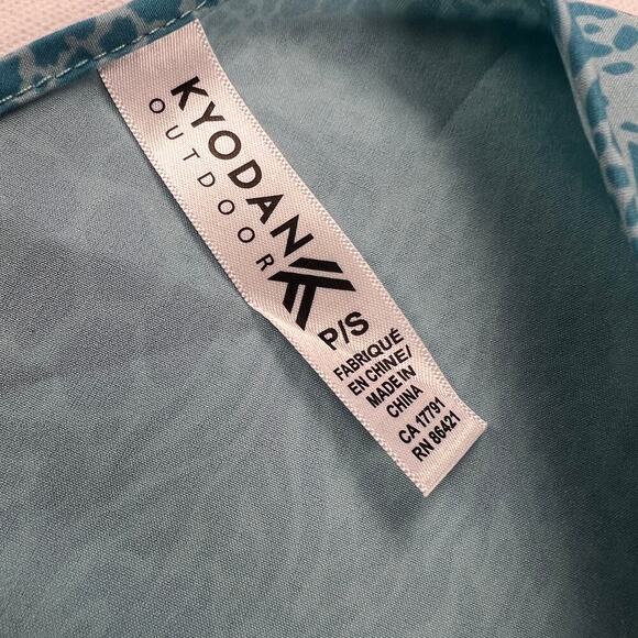 Kyodan Outdoor Skort Dress Romper Sleeveless Turquoise Animal Print Size S - Picture 8 of 11